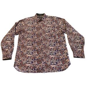 Paul Fredrick LT Classic Fit Paisley Long Sleeve Shirt 100% Cotton